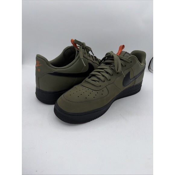 EUC Size 11.5 - Nike Air Force 1 Low Medium Olive BQ4326-200 - Picture 1 of 14